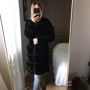 Faux fur coat